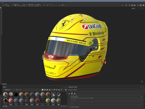 Capacete Lewis Hamilton F1 2025 Modelo 3D