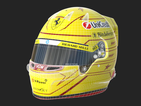 Capacete Lewis Hamilton F1 2025 Modelo 3D