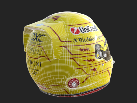 F1 Lewis Hamilton Helmet 2025 3D Model