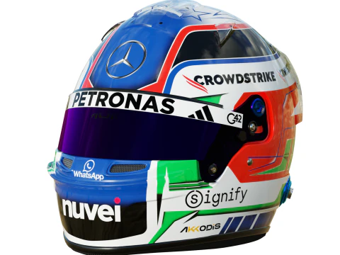 Casco F1 Andrea Kimi Antonelli 2025 Modello 3D