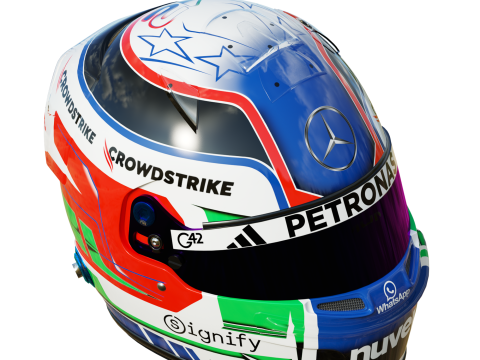 F1 Andrea Kimi Antonelli Helmet 2025 3D Model