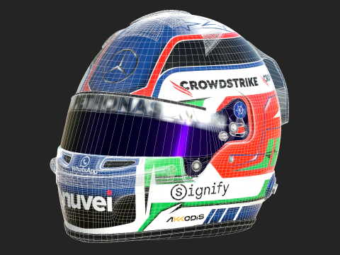 Casco F1 Andrea Kimi Antonelli 2025 Modello 3D