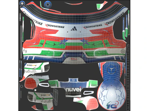 Casco F1 Andrea Kimi Antonelli 2025 Modello 3D
