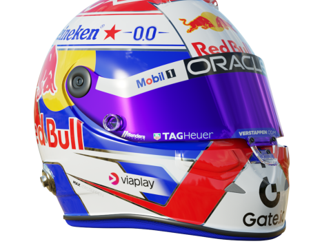 F1 Max Verstappen Helmet 2025 Modello 3D