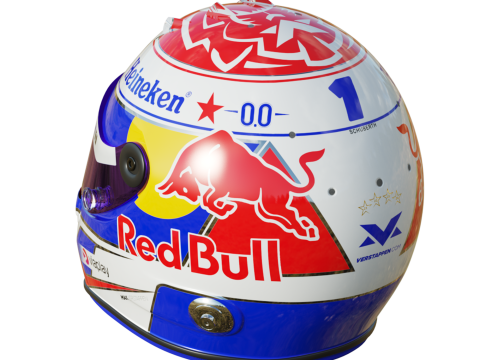 F1 Max Verstappen Helmet 2025 Modello 3D