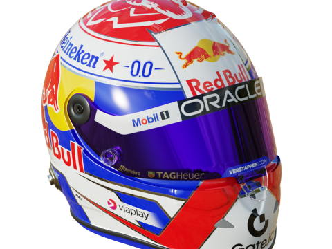 F1 Max Verstappen Helmet 2025 Modello 3D