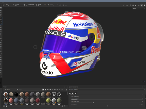 F1 Max Verstappen Helmet 2025 Modello 3D