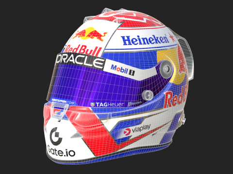 F1 Max Verstappen Helmet 2025 Modello 3D
