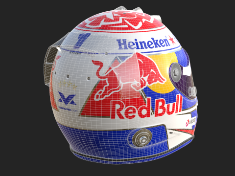 F1 Max Verstappen Helmet 2025 Modello 3D