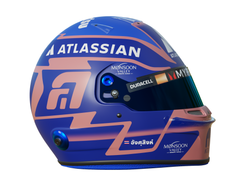 F1 Alex Albon Helmet 2025 3D Model