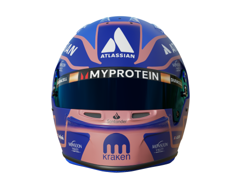 F1 Alex Albon Helmet 2025 3D Model