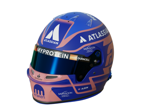 F1 Alex Albon Helmet 2025 3D Model