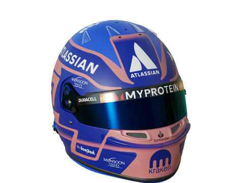F1 Alex Albon Helmet 2025 3D Model