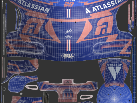 F1 Alex Albon Helmet 2025 3D Model