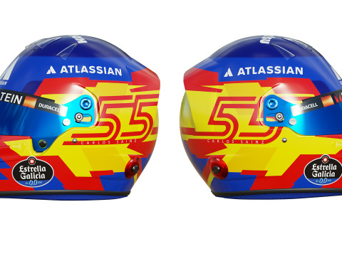 F1 Carlos Sainz Helmet 2025 Modello 3D