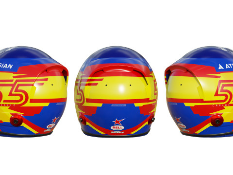 F1 Carlos Sainz Helmet 2025 Modello 3D