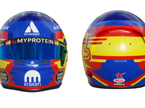 F1 Carlos Sainz Helmet 2025 Modello 3D
