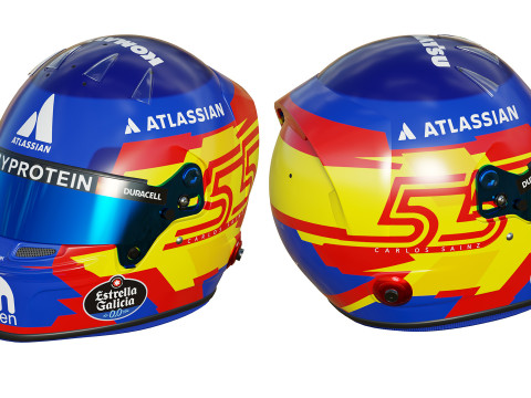 F1 Carlos Sainz Helmet 2025 Modello 3D
