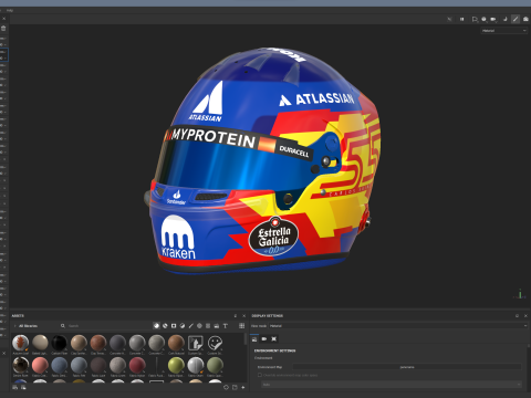 F1 Carlos Sainz Helmet 2025 Modello 3D