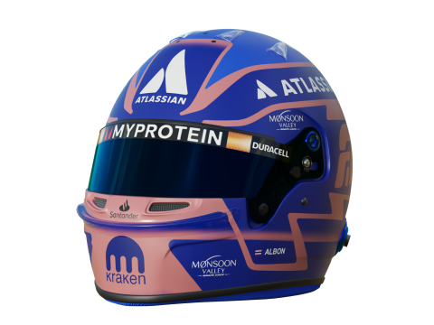 F1 Williams Team Helmets 2025 Modelo 3D