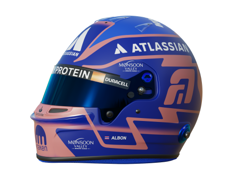 F1 Williams Team Helmets 2025 Modelo 3D