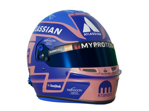 F1 Williams Team Helmets 2025 Modelo 3D