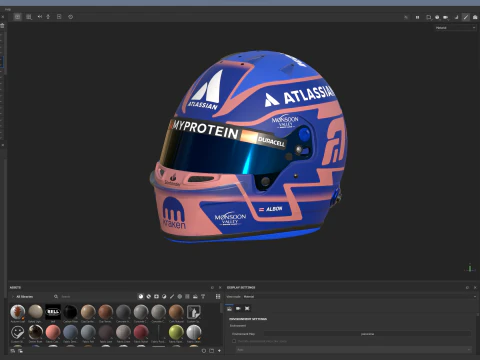 F1 Williams Team Helme 2025 3D Modell