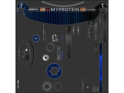 F1 Williams Team Helme 2025 3D Modell