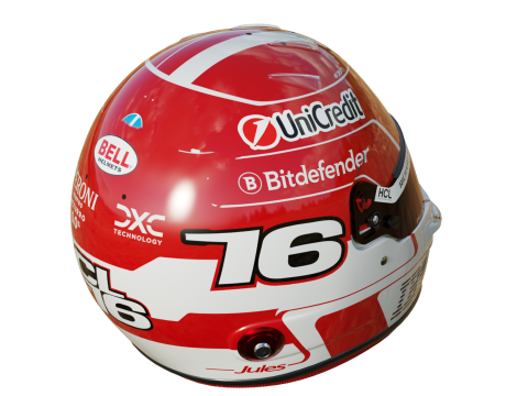 F1 Ferrari Team Helmets 2025 3D Модель