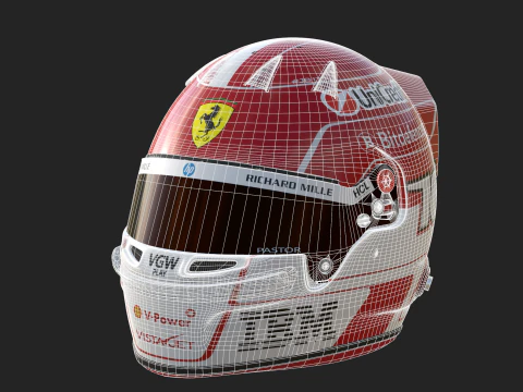 Caschi F1 Ferrari Team 2025 Modello 3D