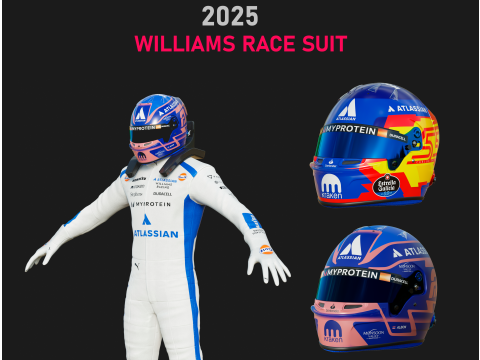 F1 Williams Race Suit 2025 3D 모델
