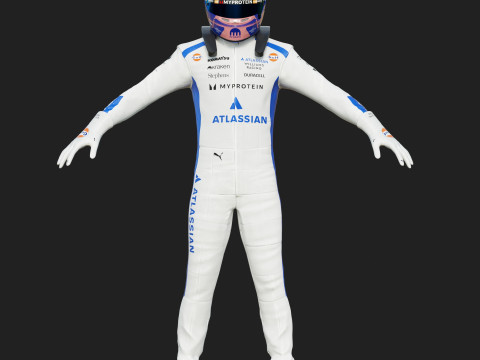 F1 Williams Race Suit 2025 3D Модель