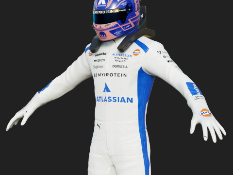F1 Williams Race Suit 2025 3D Модель