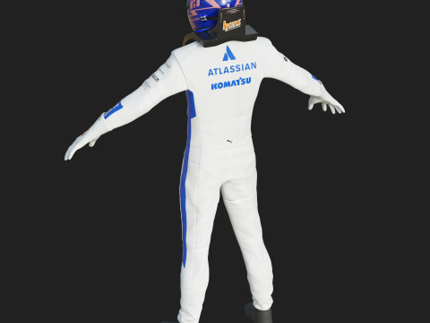 F1 Williams Race Suit 2025 3D Модель