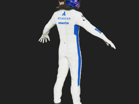 F1 Williams Race Suit 2025 3D Модель