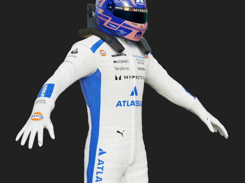 F1 Williams Race Suit 2025 3D Модель