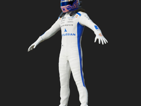 F1 Williams Race Suit 2025 3D Модель
