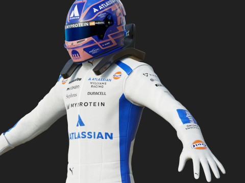 F1 Williams Race Suit 2025 3D Модель