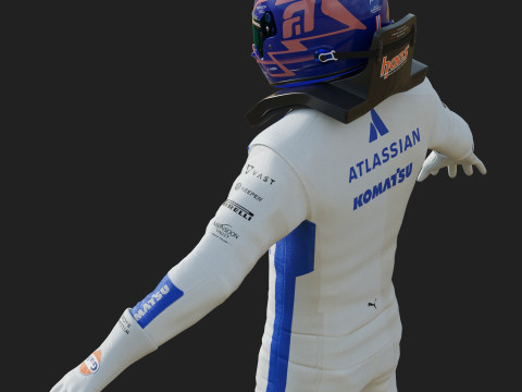 F1 Williams Race Suit 2025 3D Модель