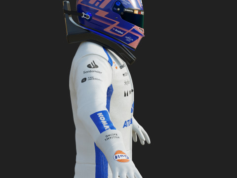 F1 Williams Race Suit 2025 3D Модель