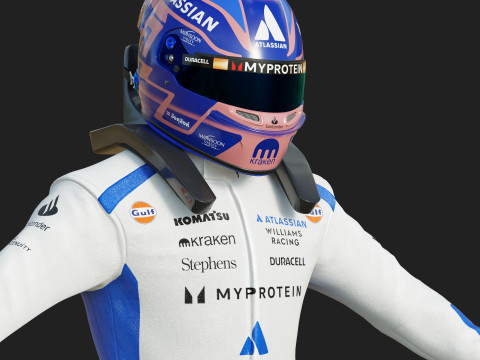 F1 Williams Race Suit 2025 3D Модель