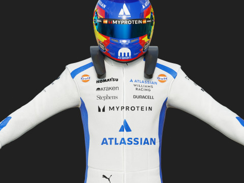 F1 Williams Race Suit 2025 3D Модель