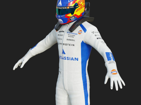 F1 Williams Race Suit 2025 3D Модель