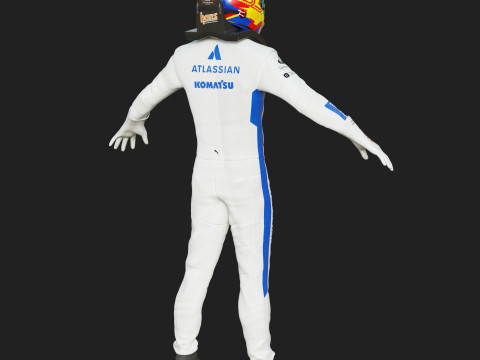 F1 Williams Race Suit 2025 3D Модель