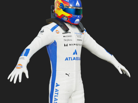 F1 Williams Race Suit 2025 3D Модель