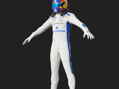 F1 Williams Race Suit 2025 3D Модель