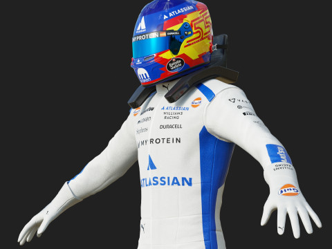 F1 Williams Race Suit 2025 3D Модель