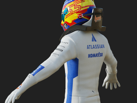 F1 Williams Race Suit 2025 3D Модель