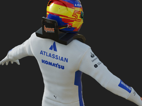F1 Williams Race Suit 2025 3D Модель