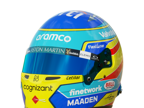 F1 Fernando Alonso Helmet 2025 Modello 3D